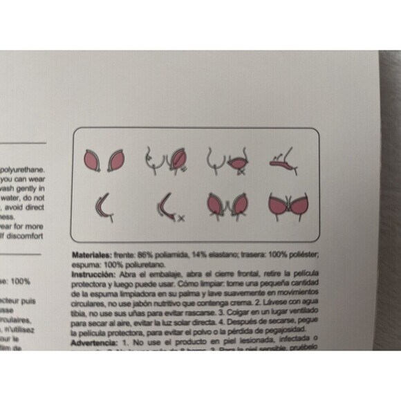 Miniso Backless Invisible Bra  Mango Shape Adhesive‎ Black 34B - Picture 4 of 7